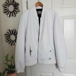 Faux Leather Varsity Jacket